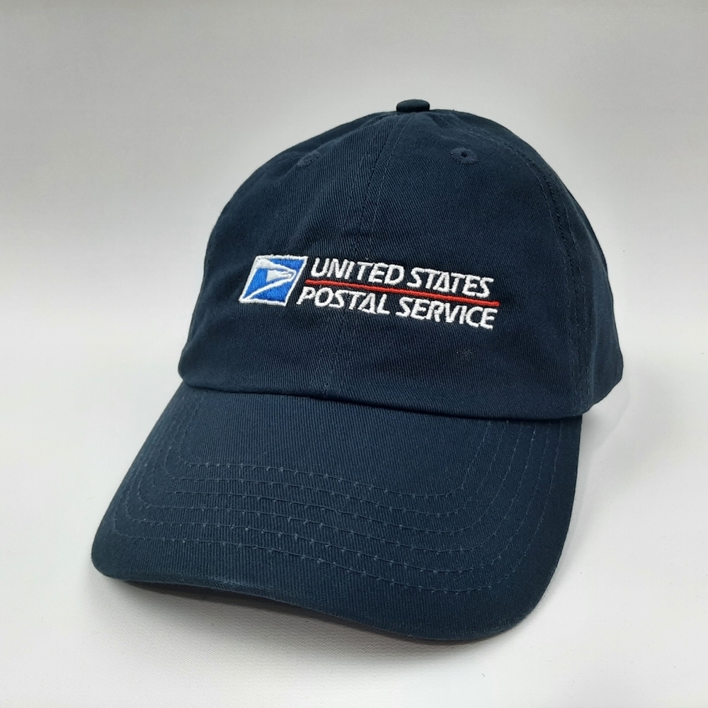 Post Office Mail Person Hat Relaxed Cotton Curved Bill Cap Navy Blue
